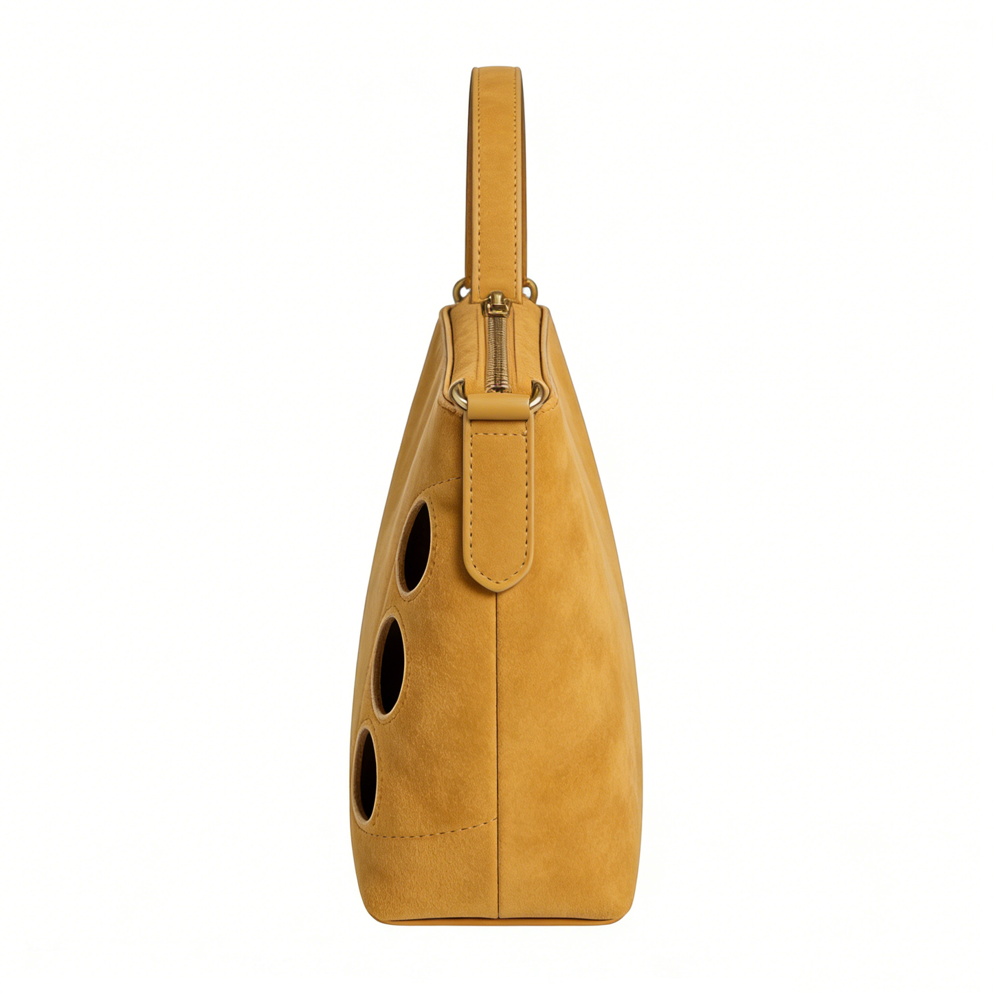 Turmeric Yellow Three-Hole Cutout Tote Bag