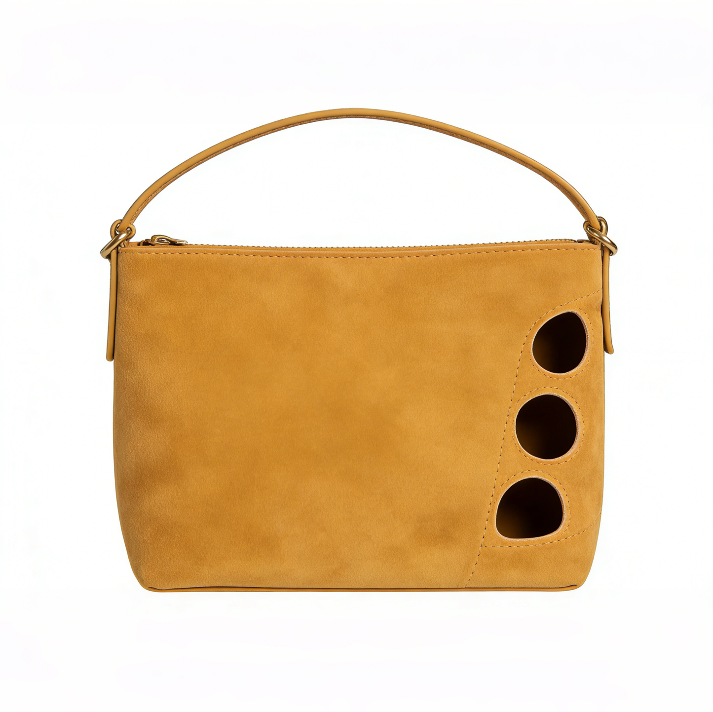Turmeric Yellow Three-Hole Cutout Tote Bag