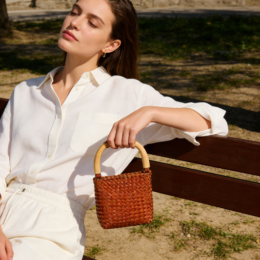 Caramel Vintage Woven Bag